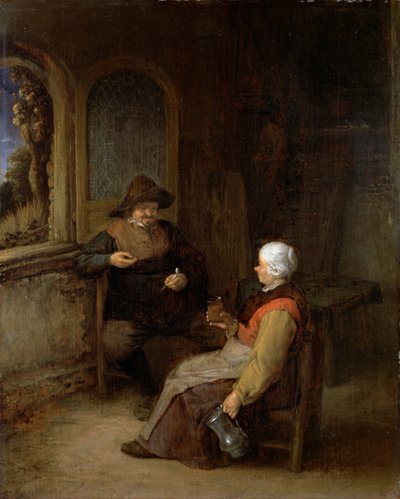 Innenraum einer Hütte von Adriaen Jansz. van Ostade